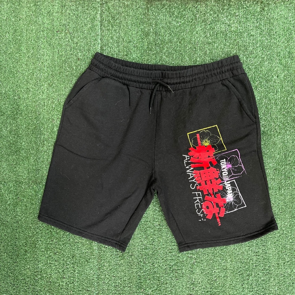Black streetwear shorts